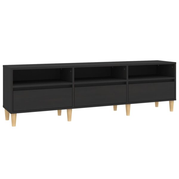 vidaXL TV-Schrank Schwarz 150x30x44,5 cm Holzwerkstoff