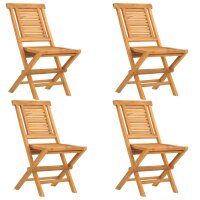 vidaXL Gartenst&uuml;hle 4 Stk. Klappbar 47x63x90 cm Massivholz Teak