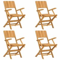 vidaXL Gartenst&uuml;hle 4 Stk. Klappbar 55x61x90 cm Massivholz Teak