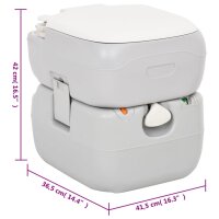 vidaXL Tragbare Campingtoilette mit Waschbecken und Wasserbeh&auml;lter