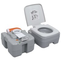 vidaXL Tragbare Campingtoilette mit Waschbecken und Wasserbeh&auml;lter