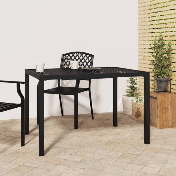 vidaXL Gartentisch Anthrazit 110x80x72 cm Stahl