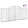 vidaXL Gabionen mit Hochbogen 25 Stk 300x30x120/140cm Verzinktes Eisen