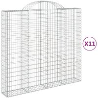 vidaXL Gabionen mit Hochbogen 11Stk. 200x50x180/200cm...