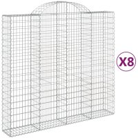 vidaXL Gabionen mit Hochbogen 8 Stk. 200x50x180/200cm...