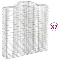 vidaXL Gabionen mit Hochbogen 7 Stk. 200x50x200/220cm...