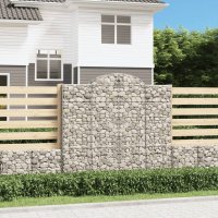 vidaXL Gabionen mit Hochbogen 15Stk. 200x50x180/200cm...