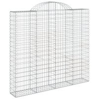 vidaXL Gabionen mit Hochbogen 15Stk. 200x50x180/200cm Verzinktes Eisen