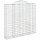 vidaXL Gabionen mit Hochbogen 15Stk. 200x50x180/200cm Verzinktes Eisen