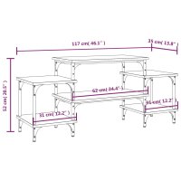 vidaXL TV-Schrank Schwarz 117x35x52 cm Holzwerkstoff