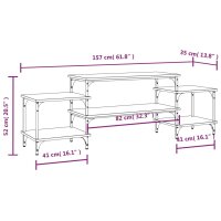 vidaXL TV-Schrank Schwarz 157x35x52 cm Holzwerkstoff