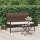 vidaXL Gartenbank mit Kissen Braun 105 cm Poly Rattan