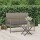 vidaXL Gartenbank mit Kissen Grau 105 cm Poly Rattan