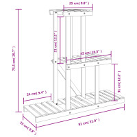 vidaXL Blumenst&auml;nder 81x25x75,5 cm Massivholz Tanne