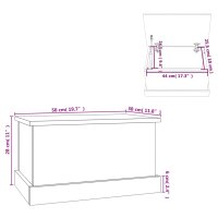 vidaXL Truhe Schwarz 50x30x28 cm Holzwerkstoff