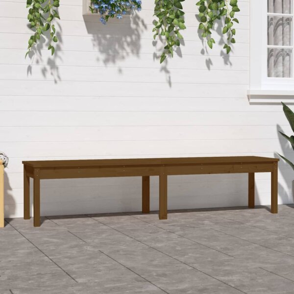 vidaXL Gartenbank 2-Sitzer Honigbraun 203,5x44x45 cm Massivholz Kiefer