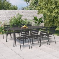 vidaXL Gartentisch Anthrazit 200x100x71 cm Stahl