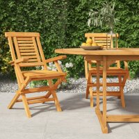 vidaXL Gartenst&uuml;hle 2 Stk. Klappbar 56x63x90 cm Massivholz Teak