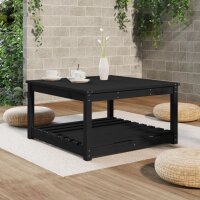 vidaXL Gartentisch Schwarz 82,5x82,5x45 cm Massivholz Kiefer