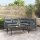 vidaXL Garten-Ecksofa Anthrazit Stahl und Textilene