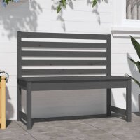 vidaXL Gartenbank Grau 109 cm Massivholz Kiefer