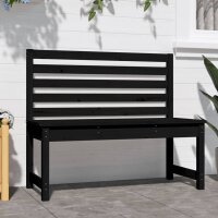 vidaXL Gartenbank Schwarz 109 cm Massivholz Kiefer