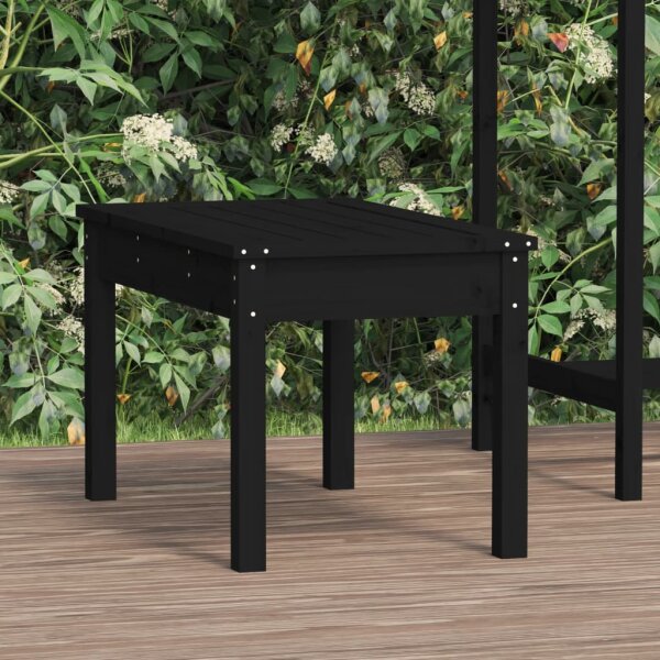 vidaXL Gartenbank Schwarz 80x44x45 cm Massivholz Kiefer