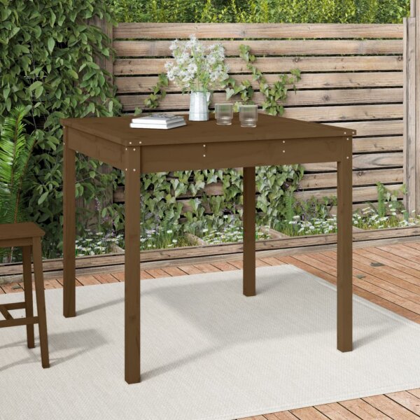 vidaXL Gartentisch Honigbraun 82,5x82,5x76 cm Massivholz Kiefer