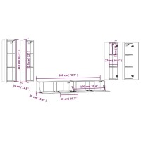 vidaXL 6-tlg. TV-Schrank-Set R&auml;uchereiche Holzwerkstoff