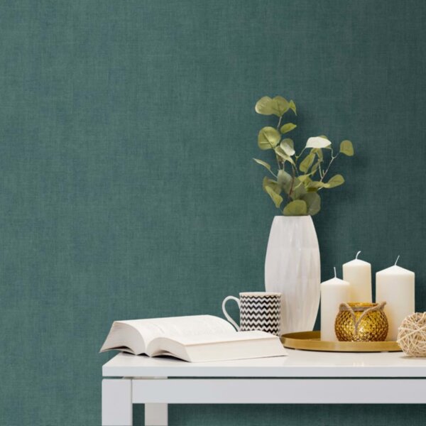 DUTCH WALLCOVERINGS Tapete Einfarbig Gr&uuml;n