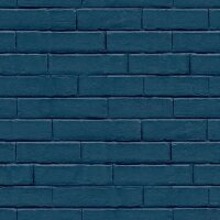 Good Vibes Tapete Brick Wall Blau