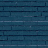 Good Vibes Tapete Brick Wall Blau