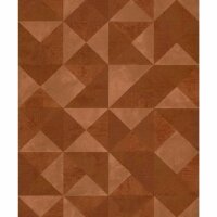 Topchic Tapete Graphic Shapes Facet Metallic-Orange