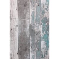 Topchic Tapete Wooden Planks Dunkelgrau und Blau