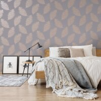 DUTCH WALLCOVERINGS Tapete Fawning Feather Grau und...