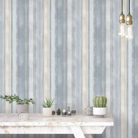 Evergreen Tapete Gradient Stripes Blau