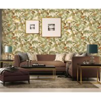 DUTCH WALLCOVERINGS Tapete Bird-of-Paradise Gr&uuml;n