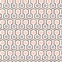 Good Vibes Tapete Hexagon Pattern Rosa und Lila