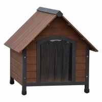 @Pet Hundeh&uuml;tte mit Lamellent&uuml;r Rustique Braun 76x76x72 cm