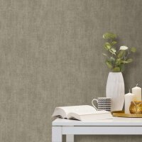 DUTCH WALLCOVERINGS Tapete Einfarbig Grau-Braun