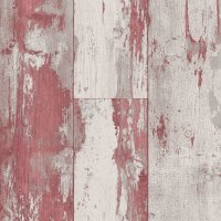 DUTCH WALLCOVERINGS Tapete Holzoptik Rot und Beige