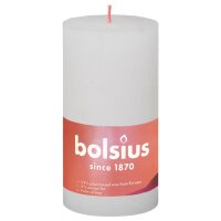 Bolsius Rustikale Stumpenkerzen Shine 4 Stk. 130x68 mm Wolkenwei&szlig;