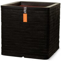 Capi Blumentopf Nature Row Quadratisch 30 x 30 cm Schwarz...