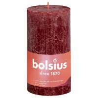 Bolsius Rustikale Stumpenkerzen Shine 4 Stk. 130x68 mm Samtrot