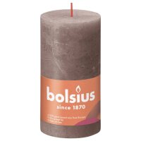 Bolsius Rustikale Stumpenkerzen Shine 4 Stk. 130x68 mm Taupe