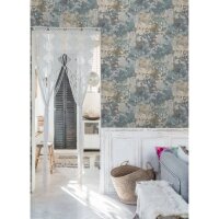 DUTCH WALLCOVERINGS Tapete Beton-Optik Grau und Gr&uuml;n