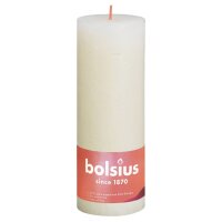 Bolsius Rustikale Stumpenkerzen Shine 4 Stk. 190x68 mm Perlenwei&szlig;