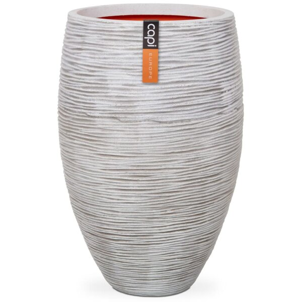 Capi Vase Nature Rib Elegant Deluxe 40 x 60 cm Elfenbein KOFI1131