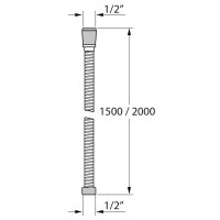 Tiger Excellence Schlauch 150 cm geb&uuml;rsteter Edelstahl