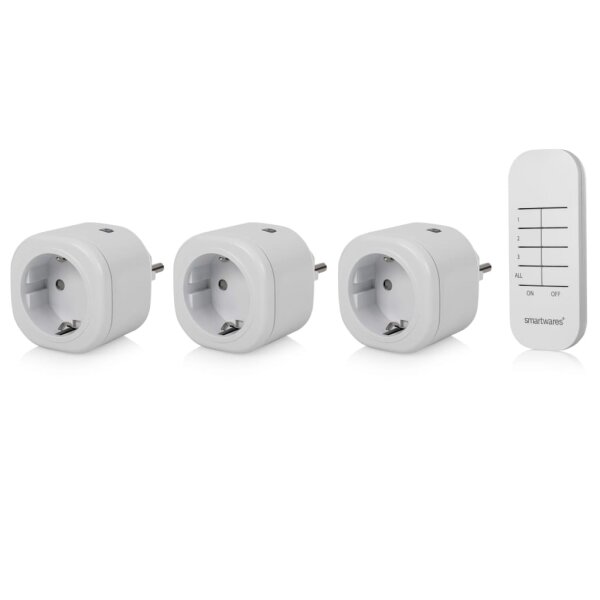 Smartwares Mini Schalter-Set f&uuml;r Innenr&auml;ume 8 x 5,5 x 5,5 cm Wei&szlig;